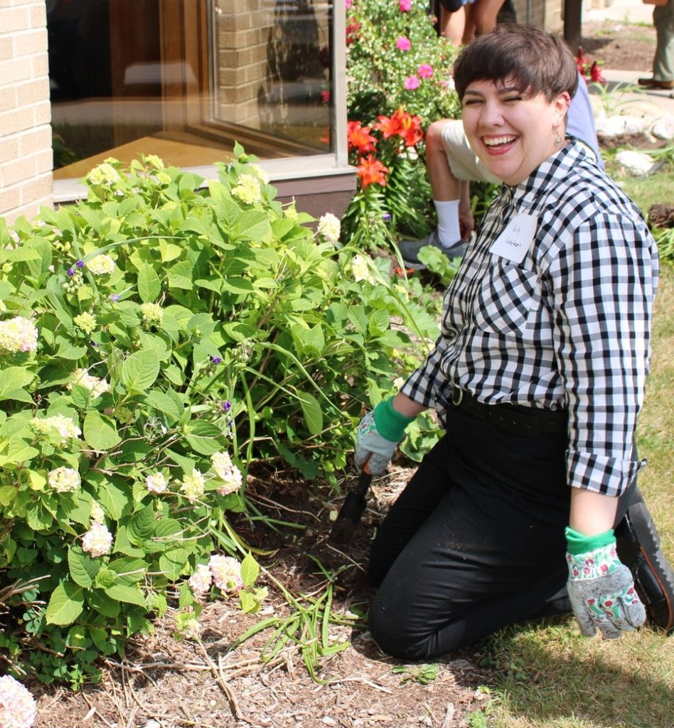 woman gardening