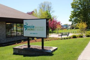 exterior library sign