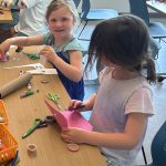 children doing a craft