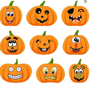 clip art of pumpkins with funny faces