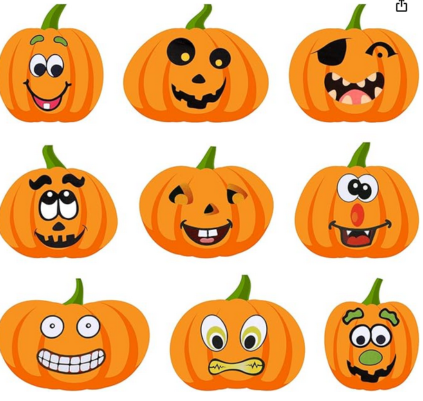 clip art of pumpkins with funny faces